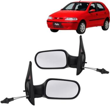 Imagem de Par Retrovisor Palio Fire Weekend Siena 4 Portas 2001 2002 2003 2004 Com Controle