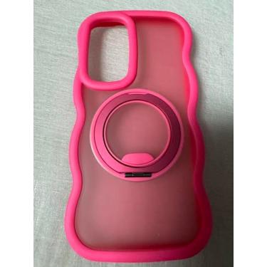Imagem de YOVIAKK Capa para Samsung S25 Plus [com moldura ondulada encaracolada (rosa choque