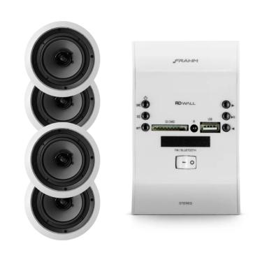 Imagem de Kit Amplificador de Parede RD Wall Frahm + 4 Arandelas 6FR2R