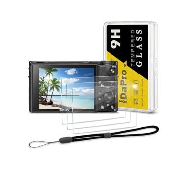 Imagem de Protetor de tela para Sony RX100 VII / RX100 VI / RX100 V / RX100 IV / RX100 III / RX100 II / RX100 e cordão de mão [pacote com 3 + 1], vidro temperado iDaPro