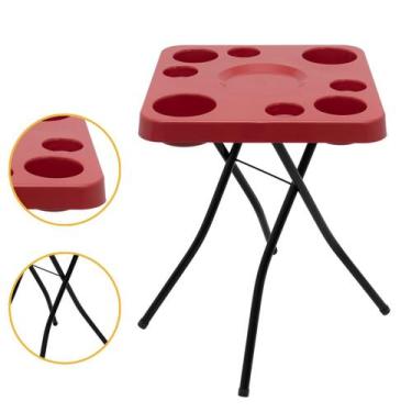 Imagem de Mesa Mesinha Petisqueiras Dobráveis Portátil Churrasco Pesca Area De L