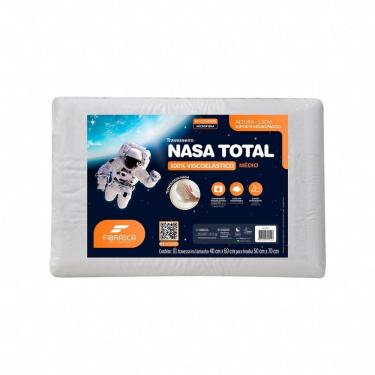 Imagem de Travesseiro Nasa Total 13cm Viscoelástico Médio Fibrasca Branco