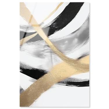 Imagem de Decoração de parede moderna com impressão acrílica Midas Arc Waves II da Art Remedy, pronta para pendurar, 50 x 76 cm