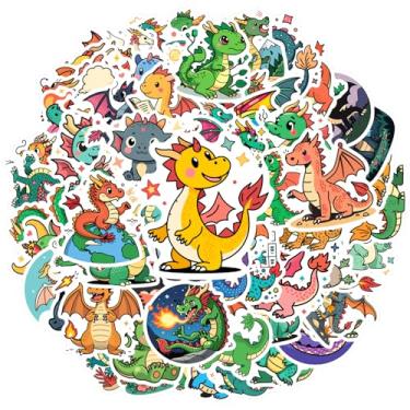 Imagem de 100 adesivos de dragão fantasia animal adesivos dragão dragão decalques para mala geladeira telefone bagagem laptop guitarra carro adesivos brinquedos laptop motocicleta bagagem telefone