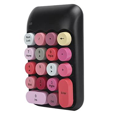 Imagem de Ymiko Teclado Numérico Sem Fio 2.4G 18 Teclas para Laptop e Desktop, Teclado Numérico Portátil para Computador (sem fio x910 preto de cores mistas)