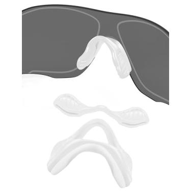 Imagem de Almofadas de nariz de substituição para óculos de sol Oakley EV Zero Path OO9308/EV Zero Range OO9327/EV Zero Pitch OO9383/EV Zero Stride OO9386/EV Zero Blades OO9454/EV Zero Ascend OO9453 - Branco