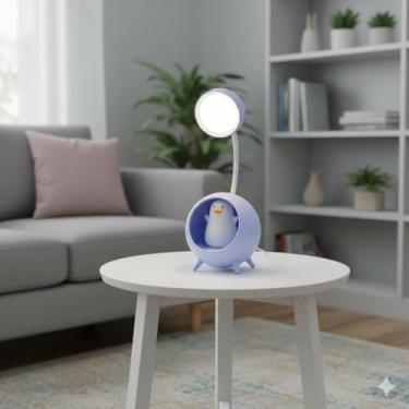 Imagem de Luminária de Mesa Patinho USB Articulável Decorativa LED