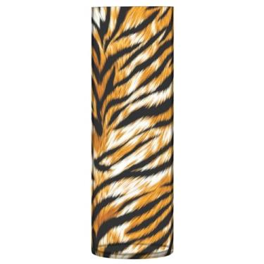 Imagem de CEBUGI Vaso de flores com estampa de leopardo 10 x 30 cm, vaso cilíndrico para flores, vaso transparente inquebrável para festa de casamento, decoração de casa