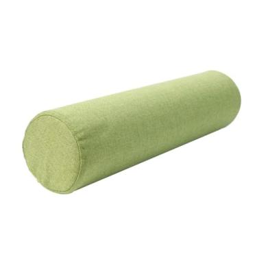 Imagem de SPXMQSS Travesseiro lateral com suporte de espuma viscoelástica, almofadas redondas para pessoas que dormem de lado, travesseiro longo, sofá, apoio de braço, almofada verde, 90 x 12 cm