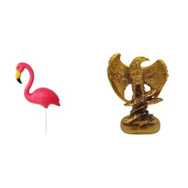 Imagem de Whtkoph Estátua de Flamingo para Jardim, Figura Decorativa, Escultura de Mesa, Presente de Primavera, Decoração para Casa, Escritório, Festa E Pátio.