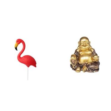 Imagem de Whtkoph Estátua de Buda em Forma de Flamingo, Ornamento Decorativo para Jardim, Primavera, Aniversário, Festas, Feng Shui, Decoração de Mesa E Jardim.