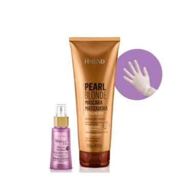 Imagem de Amend Mascara Matizadoras Pearl Blonde 250ml + Millenar Oil Moringa 60