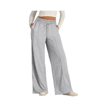 Imagem de Calças De Moletom De Cintura Alta Para Mulheres, Estilo Streetwear, La