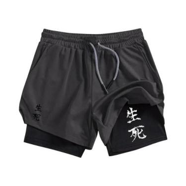 Imagem de Shorts Masculinos De Secagem Rápida Para Corrida Com Bolso Para Celula