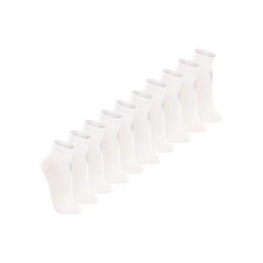 Imagem de Kit com 10 Pares de Meias Cano Médio Lupo 4200-088, Branco