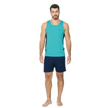 Imagem de Pijama Masculino Regata Viscolycra Az. Elementar/ Msc. Escuro - 268048