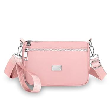 Imagem de Bolsas transversais femininas bolsa de ombro espaçosa feminina transversal, rosa