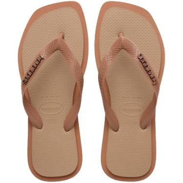 Imagem de Chinelo Havaianas Top Square Fusion - Rose Gold - 37/38