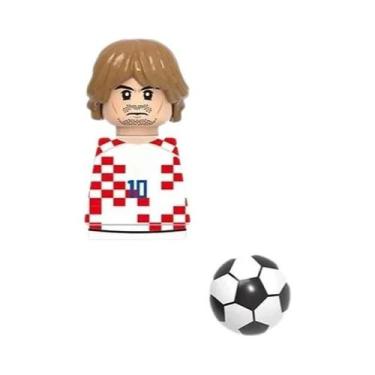 Imagem de Modelo De Brinquedo De Blocos De Construção Mini De Jogadores De Futeb