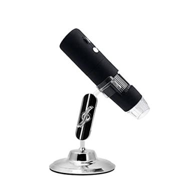 Imagem de Microscópio digital zoom portátil LED lupa 1000X USB carregamento microscópio para iOS/Android telefone tablet (cor: azul) (D)