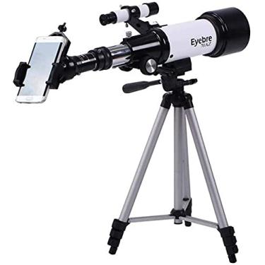 Imagem de pcagfaajmh Telescópio astronômico para estudante básico telescópio reflexivo para observar entusiastas lunares óculos dedicados com estação de ancoragem móvel