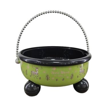 Imagem de Fenteer Fruteira decorativa com pedestal e pés para servir frutas, ideal para de cozinha, Verde