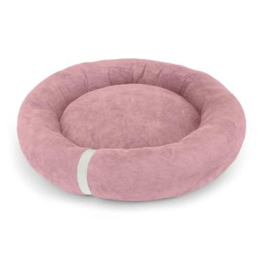Imagem de Cama Pet Ninho Redonda Para Gato e Cachorro Ultra Macia Lavável Impermeável Luxo Donut(Rose)
