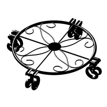 Imagem de Suporte de Planta Metal Multifuncional - Estrutura Aço ferrugem Redondo Alta Dureza Resistente Lavável Estável Decoração para Interior Tremor