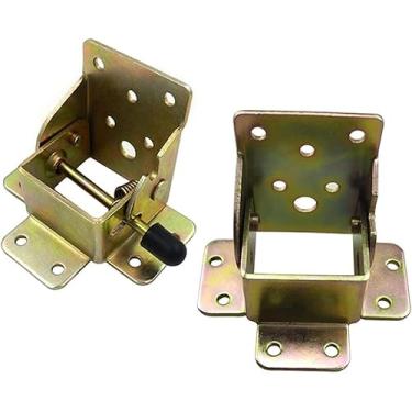 Imagem de Dobradiças dobráveis destacáveis com rolamento de esferas de porta, pacote com 4, suporte dobrável de 90 graus, dobradiça autotravada, encaixes de perna, trava de perna de mesa oculta telescópica