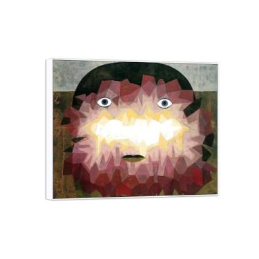 Imagem de Victor Brauner famosa pintura em tela de arte de parede pronta para pendurar - horizonte interior - imagem em moldura branca para decoração de sala de estar 40 x 50 cm 16 x 20 pol