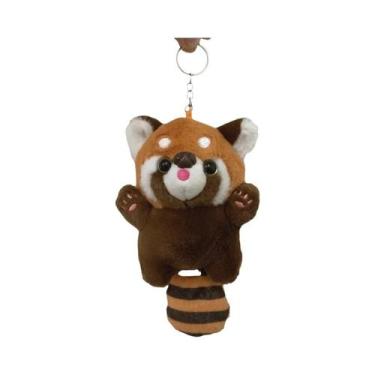 Imagem de Mochila De Pelúcia Panda Vermelho, Bolsa De Ombro Fofa E Macia Para Mu