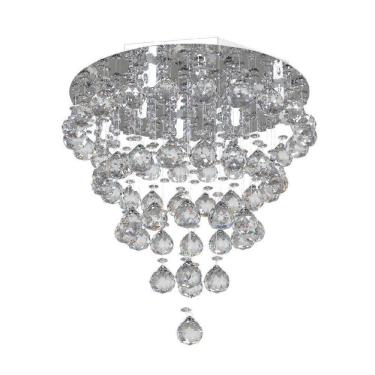 Imagem de Lustre De Cristal  40Cm  De Estar Mesa Jantar  Living