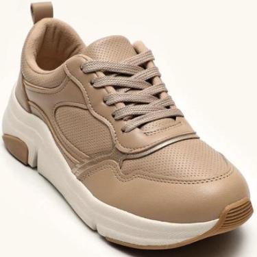 Imagem de Tênis Street Recort Dourado Feminino Conforto Modare 7401.103.29939-Feminino