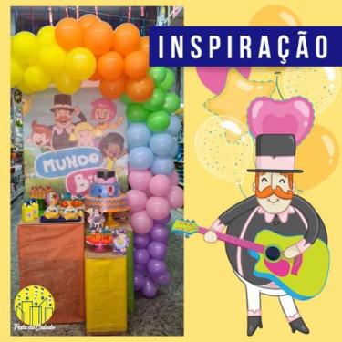 Imagem de Painel TNT Mundo Bita Decoração Parede Festa