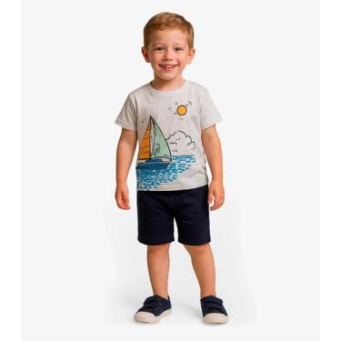Imagem de Conjunto Infantil Camiseta com Bermuda Select Branco, G, Branco