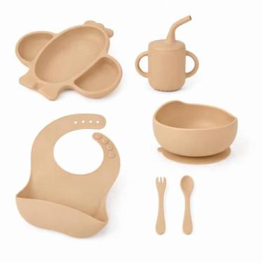 Imagem de Kit Introdução Alimentar De Silicone Para Bebê Formato Avião - 2W, Cas