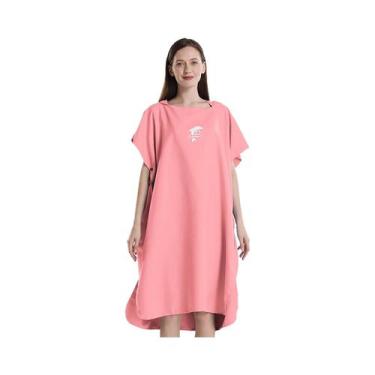 Imagem de Poncho De Microfibra Unissex Para Surf, Natação, Mergulho E Praia - NO