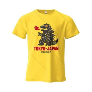 Imagem de Camiseta Masculina Oversized De Algodão Com Estampa De Dinossauro De T