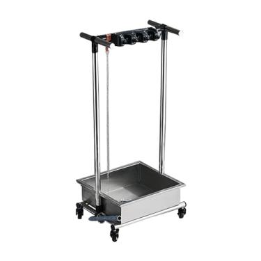 Imagem de Carrinho de limpeza com rodinhas - Organizador móvel para limpeza, esfregão, solução de armazenamento para casa, lavanderia, garagem, carrinho de limpeza eficiente