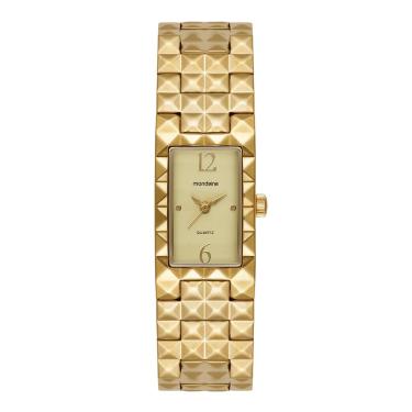 Imagem de Relogio Mondaine Feminino Ref: 99840lpmvdm1 Bracelete Retangular Dourado
