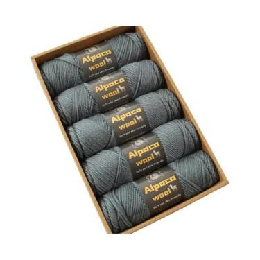 Imagem de Fio De Lã De Alpaca Multicolorido 500g 245g Kit De Tricô Grosso Para H