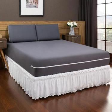 Imagem de Capa Protetora Colchão Casal Padrão Malha Gel Zíper Lavável e Resisten