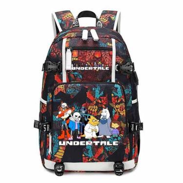 Imagem de Mochila Undertales Sans Papyrus Cartoon Kids School 30x15x47cm - Yiwei