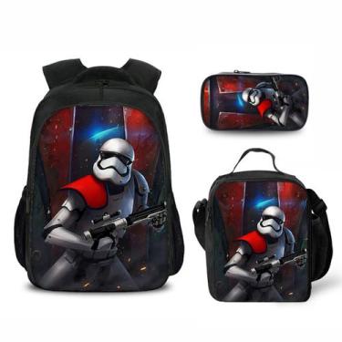 Imagem de Conjunto de mochilas escolares Storms Troopers, 3 unidades para estuda