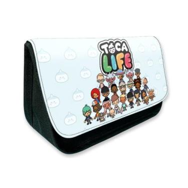 Imagem de Estojo para lápis Tocas Life Worlds Cartoon Anime 21x14x7,5cm - yiweis