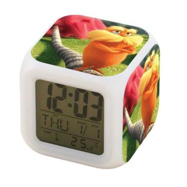 Imagem de Despertador digital LED Loraxs Square 8x8x8cm para crianças - yiweisai