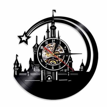 Imagem de Relógio de parede Castle Anime Vinyl Record 29 cm preto - yiweisai