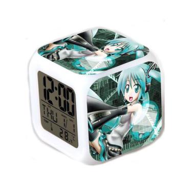 Imagem de Despertador Hatsunes Anime Digital LED com display de temperatura - yi