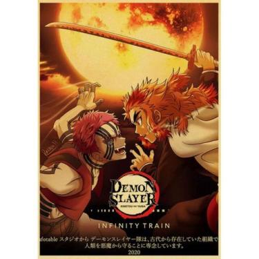 Imagem de Pôster de arte de parede com imagem Demon Slayers Anime 30x40cm Papel 
