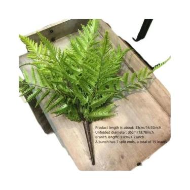Imagem de 7 Ramos De Plantas Artificiais De Samambaia Persa Para Decoração De Qu